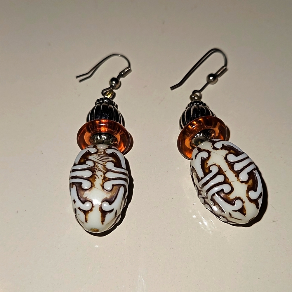Etched earrings